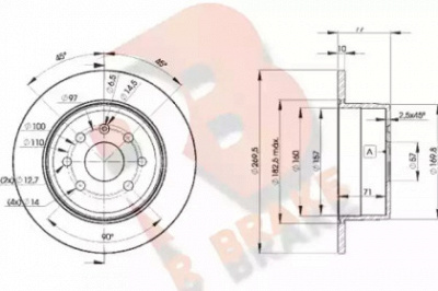 R BRAKE 78rbd19102 -  Тормозной диск